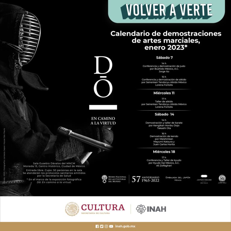 Exhibición de judo por Bushido México en el Museo Nacional de las Culturas - CDMX