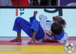 Clarisse Agbegnenou, judoka francesa, celebrando la victoria